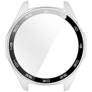 For Huawei Watch GT 6 46mm Protective Case Integrated Scale Design PC Watch Cover with Tempered Glass Film - Silver - 4