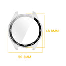 For Huawei Watch GT 6 46mm Protective Case Integrated Scale Design PC Watch Cover with Tempered Glass Film - Silver - 7
