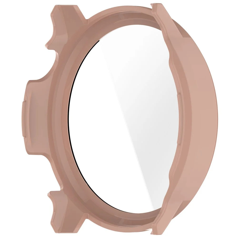 For Garmin Venu 4 45mm Watch Case PC Frame Cover with Tempered Glass Screen Film - Pink - 3
