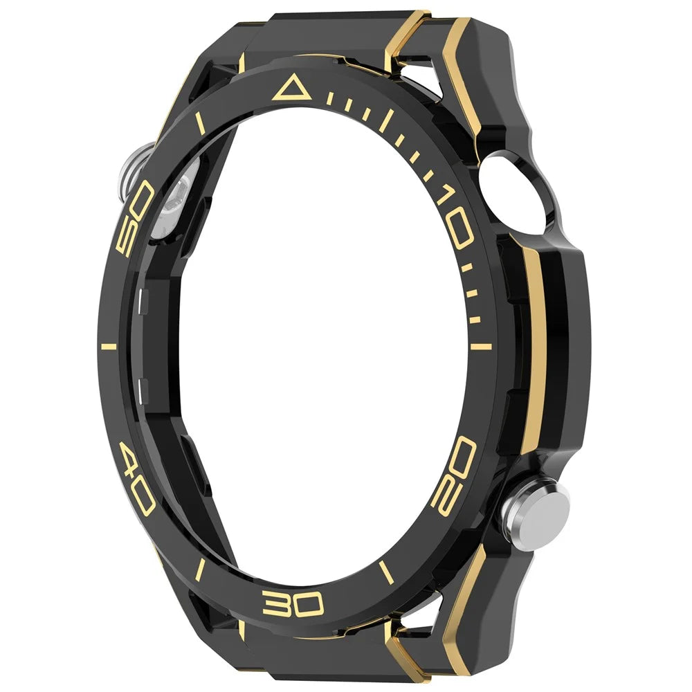 PC Protective Case for Huawei Watch GT 6 46mm Smart Watch Transfer Cover Shell Scratch Resistant - Black  /  Gold - 2
