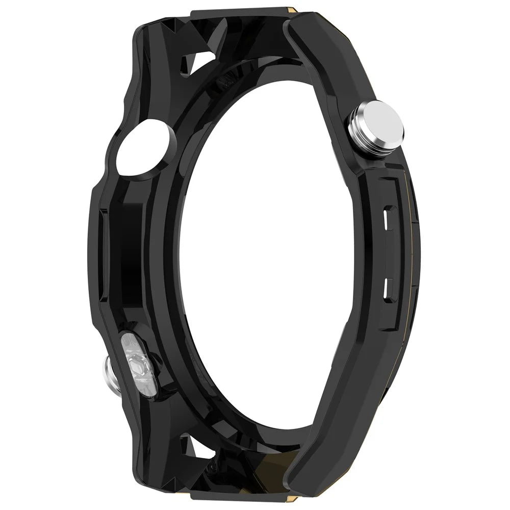 PC Protective Case for Huawei Watch GT 6 46mm Smart Watch Transfer Cover Shell Scratch Resistant - Black  /  Gold - 3