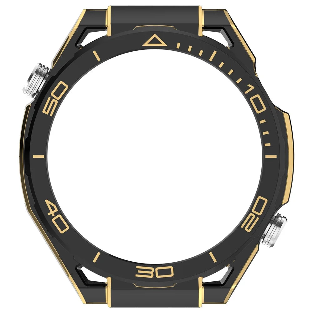 PC Protective Case for Huawei Watch GT 6 46mm Smart Watch Transfer Cover Shell Scratch Resistant - Black  /  Gold - 4