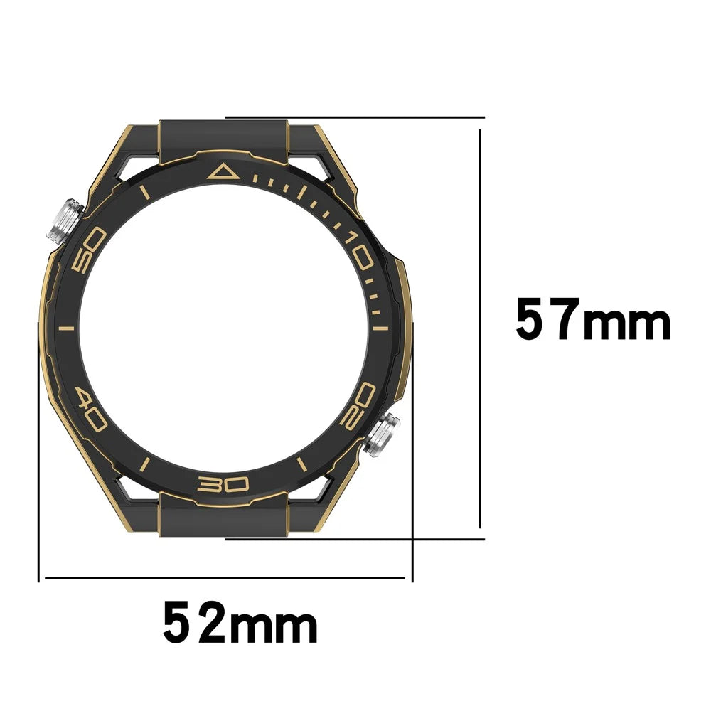 PC Protective Case for Huawei Watch GT 6 46mm Smart Watch Transfer Cover Shell Scratch Resistant - Black  /  Gold - 7