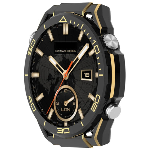 PC Protective Case for Huawei Watch GT 6 Pro 46mm Smart Watch Transfer Cover Shell Scratch Resistant - Black  /  Gold - 1