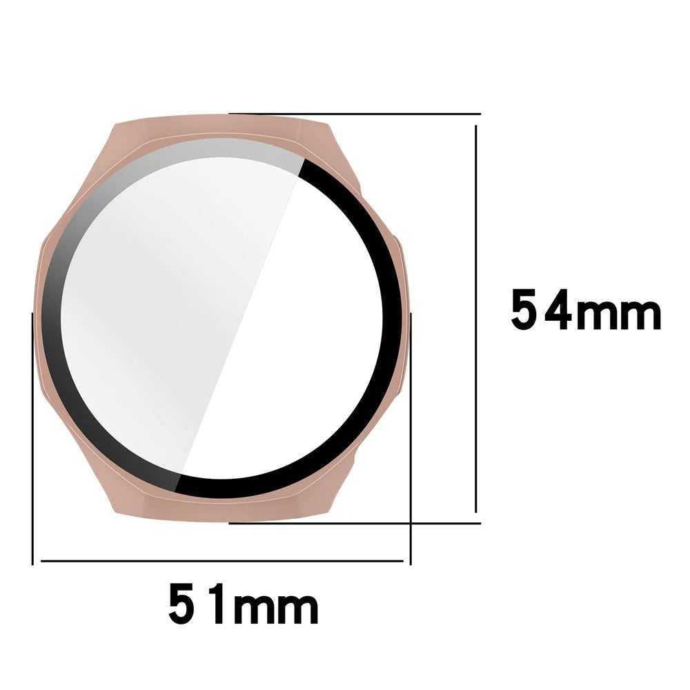For Huawei Watch GT 6 Pro 46mm Hard PC Watch Protective Case with Tempered Glass Film - Pink - 3