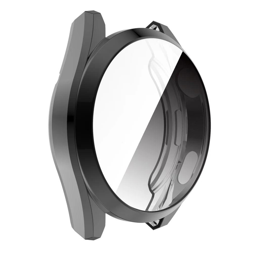 Shockproof Electroplate TPU Watch Frame Case Protector for Huawei Watch 3 Pro 48mm - Black - 3