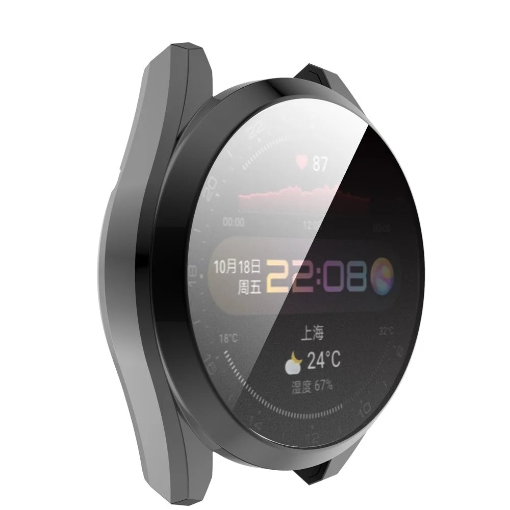 Shockproof Electroplate TPU Watch Frame Case Protector for Huawei Watch 3 Pro 48mm - Black - 4