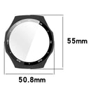 For Huawei Watch GT 6 Pro 46mm Protective Case Integrated Scale Design PC Watch Cover with Tempered Glass Film - Black - 7