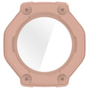 For Huami Amazfit T-Rex 3 Case Hard PC All-Around Watch Cover with Tempered Glass Film - Pink - 4