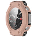 For Huami Amazfit T-Rex 3 Case Hard PC All-Around Watch Cover with Tempered Glass Film - Pink - 5