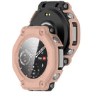 For Huami Amazfit T-Rex 3 Case Hard PC All-Around Watch Cover with Tempered Glass Film - Pink - 6