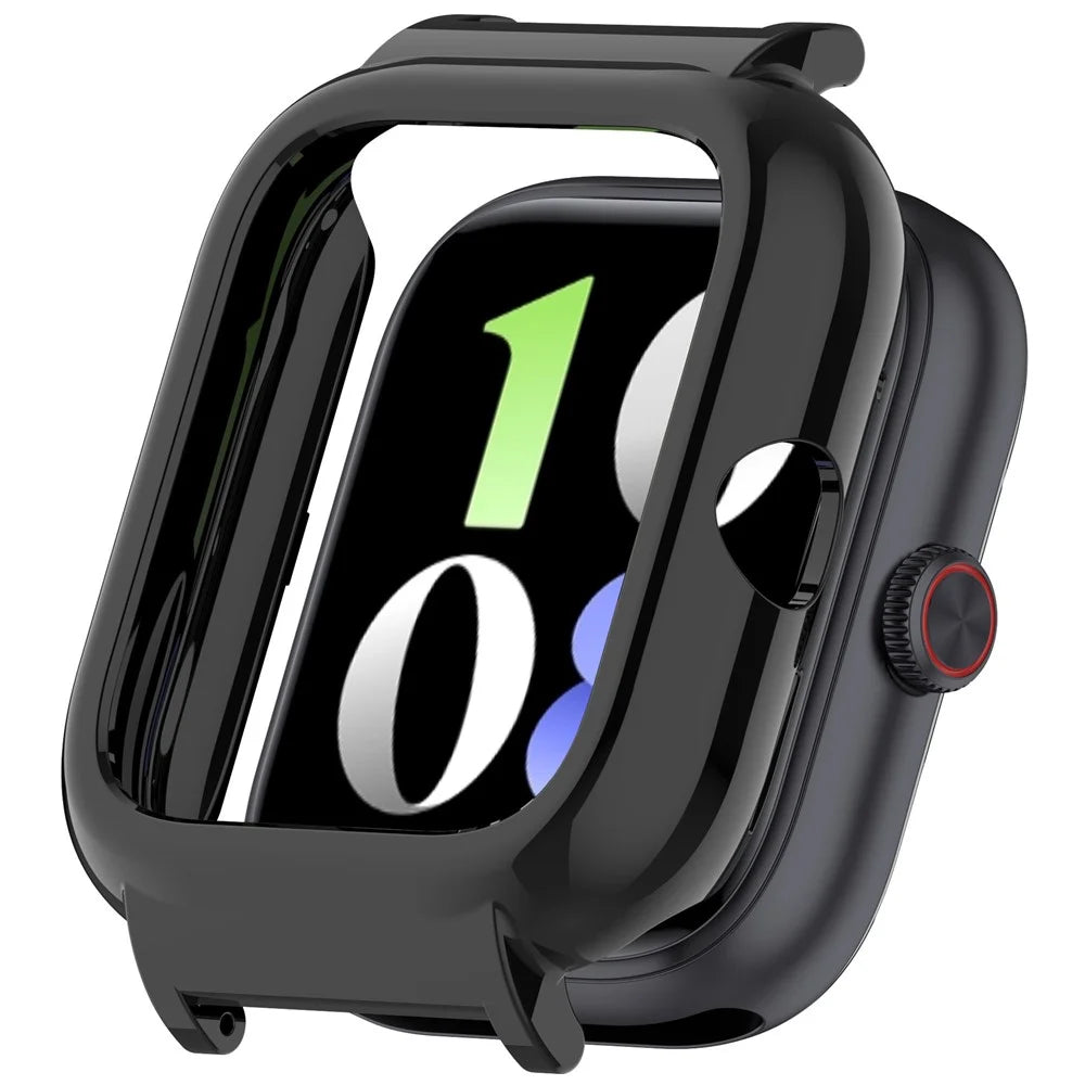 For vivo Watch GT Watch Case Hollow PC Watch Protective Cover with 12mm Inner Adapter Connector - Black - 1