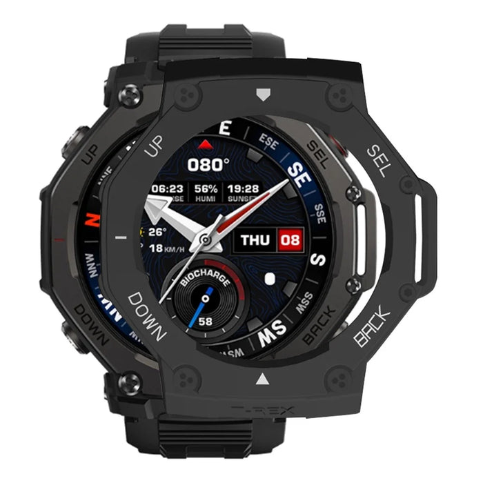 For Huami Amazfit T-Rex 3 Pro 48mm Smartwatch Protective Case Hard PC Cover - Black / White - 3