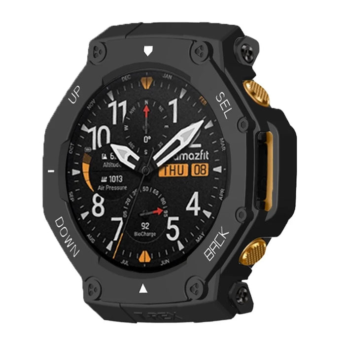 For Huami Amazfit T-Rex 3 Pro 48mm Smartwatch Protective Case Hard PC Cover - Black / White - 4