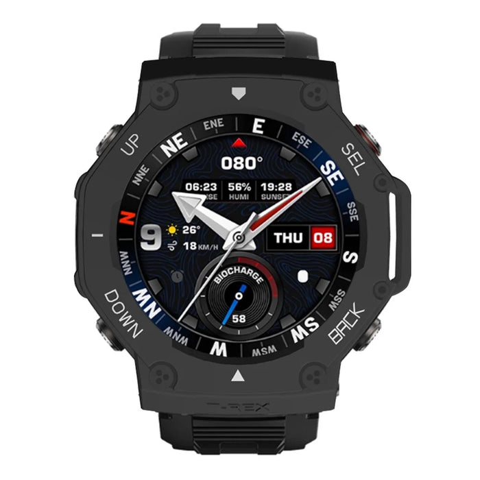 For Huami Amazfit T-Rex 3 Pro 48mm Smartwatch Protective Case Hard PC Cover - Black / White - 5