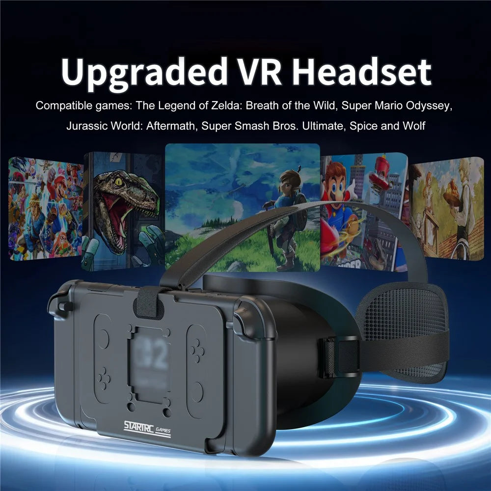 STARTRC GAMES VR Headset for Nintendo Switch 2 Virtual Reality Headset Gaming Experience Heat Dissipation - Black / Black - 5