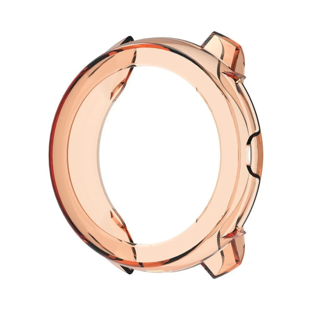 For Suunto Race 2 Protective Watch Case TPU Hollow Cover - Transparent Orange - 1