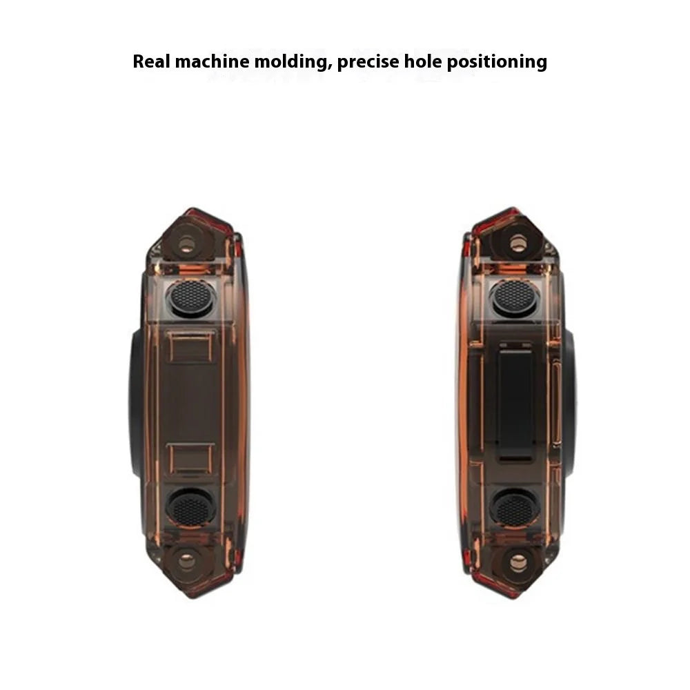 For Huami Amazfit T-Rex 3 Protective Watch Case TPU Hollow Cover - Transparent Orange - 3