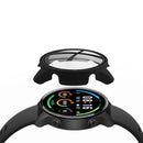 Rubberized PC Frame with Tempered Glass Screen Protector Shell for Xiaomi Mi Watch Color - Black - 1