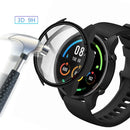 Rubberized PC Frame with Tempered Glass Screen Protector Shell for Xiaomi Mi Watch Color - Black - 3