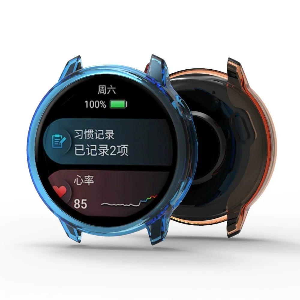 For Garmin Venu 4 41mm Protective Watch Case TPU Hollow Cover - Transparent Blue - 2