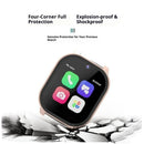For Cosmo JrTrack 5 Kids Smart Watch Hard PC Watch Protective Case with Tempered Glass Film - Black - 3