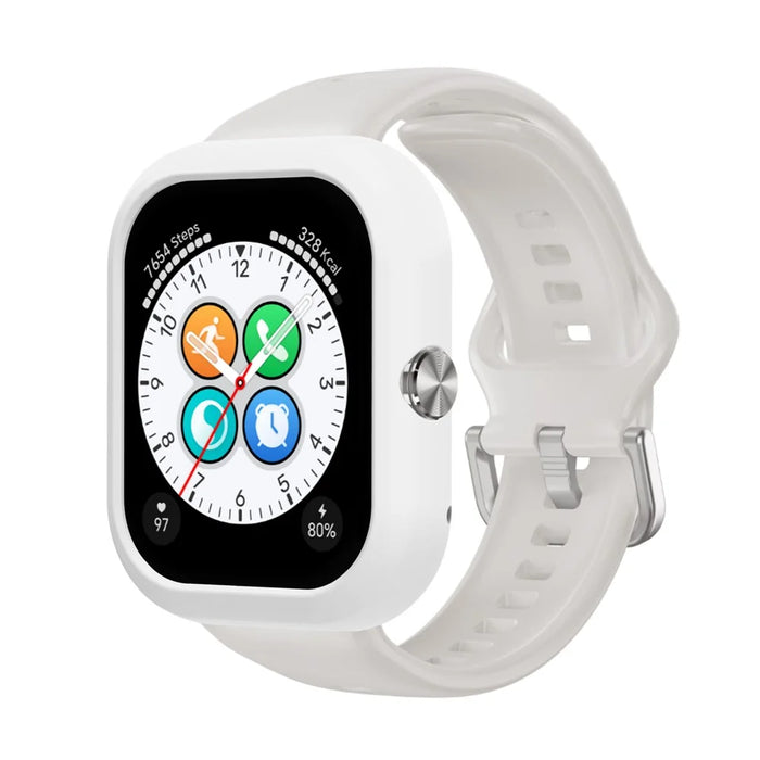 For Honor Choice Haylou Watch Protective Case Shockproof Scratch Resistant Silicone Cover - White - 4