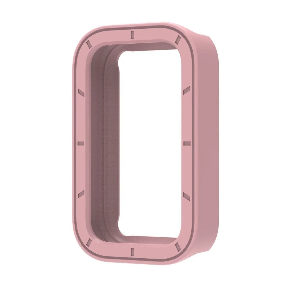 For Xiaomi Smart Band 9 Active / Redmi Watch 3 TPU Case Hollow Protective Frame Watch Cover - Pink - 1
