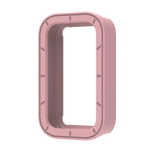 For Xiaomi Smart Band 9 Active / Redmi Watch 3 TPU Case Hollow Protective Frame Watch Cover - Pink - 1