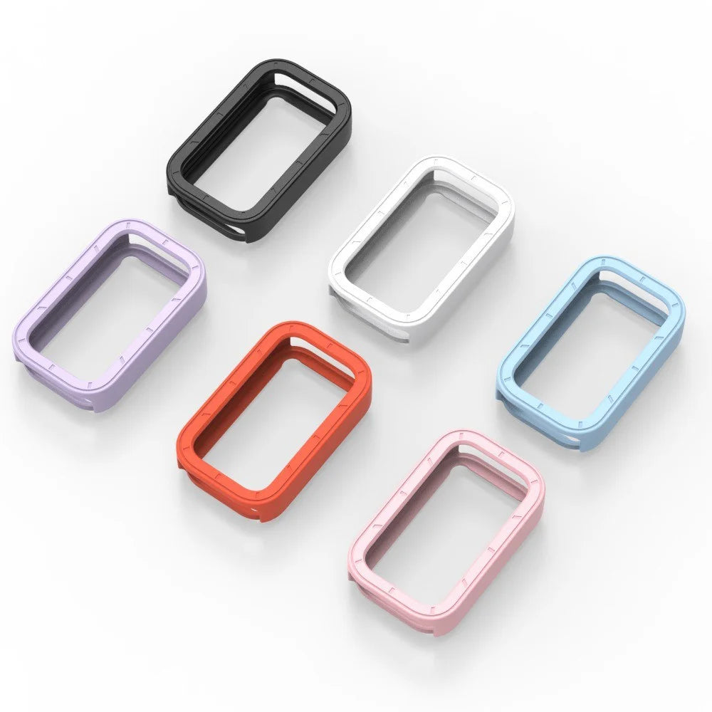 For Xiaomi Smart Band 9 Active / Redmi Watch 3 TPU Case Hollow Protective Frame Watch Cover - Pink - 4