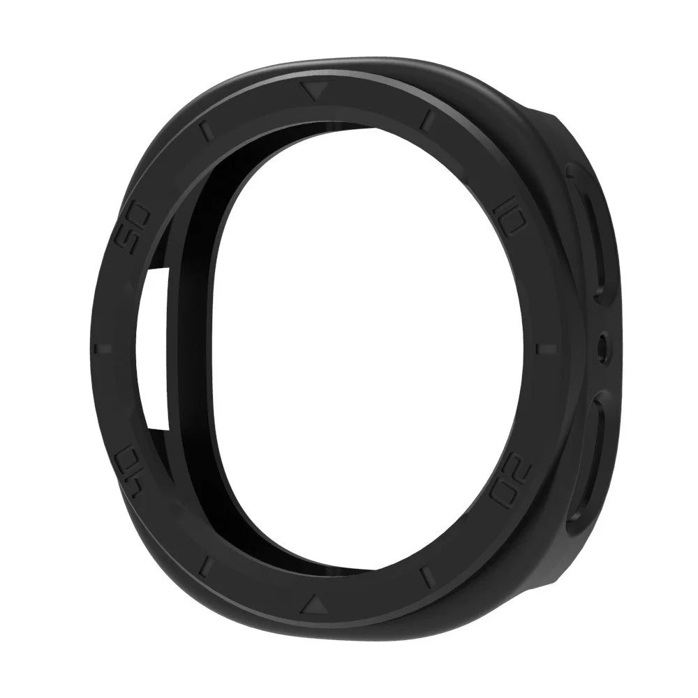For Samsung Galaxy Watch8 40mm TPU Case Hollow Protective Frame Watch Cover - Black - 1