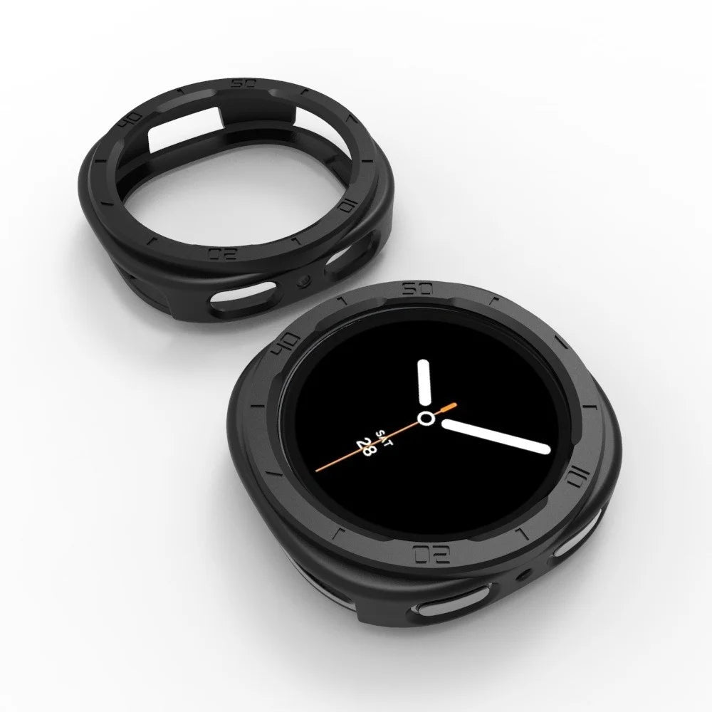 For Samsung Galaxy Watch8 40mm TPU Case Hollow Protective Frame Watch Cover - Black - 2