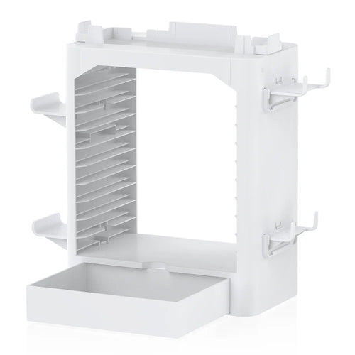 JYS-NS153 Game Storage Tower for Nintendo Switch OLED / Switch / Switch 2 Game Card Storage Rack Stand Controller Hanger - White - 1