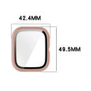For vivo Watch GT 2 / iQOO Watch GT 2 Case PC Frame Watch Cover with Tempered Glass Screen Film - Black - 7