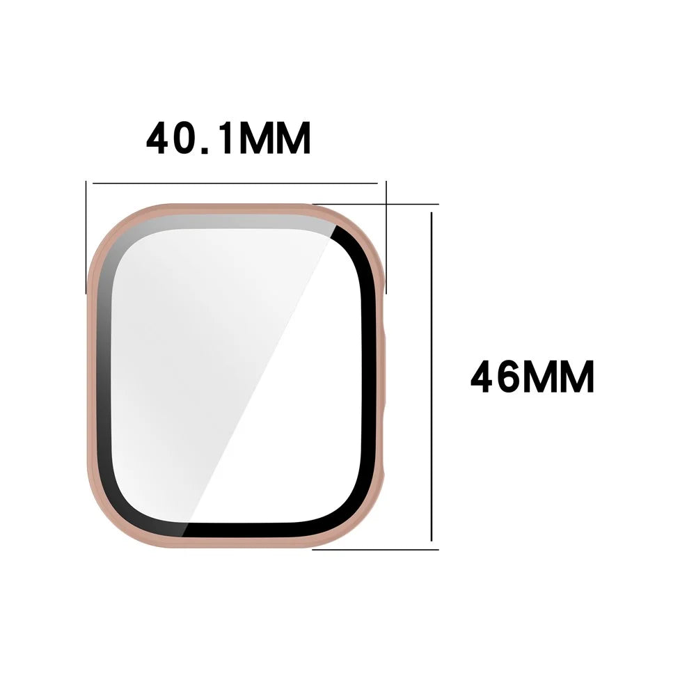 For Xiaomi Redmi Watch 6 Hard PC Watch Protective Case with Tempered Glass Film - Black - 7