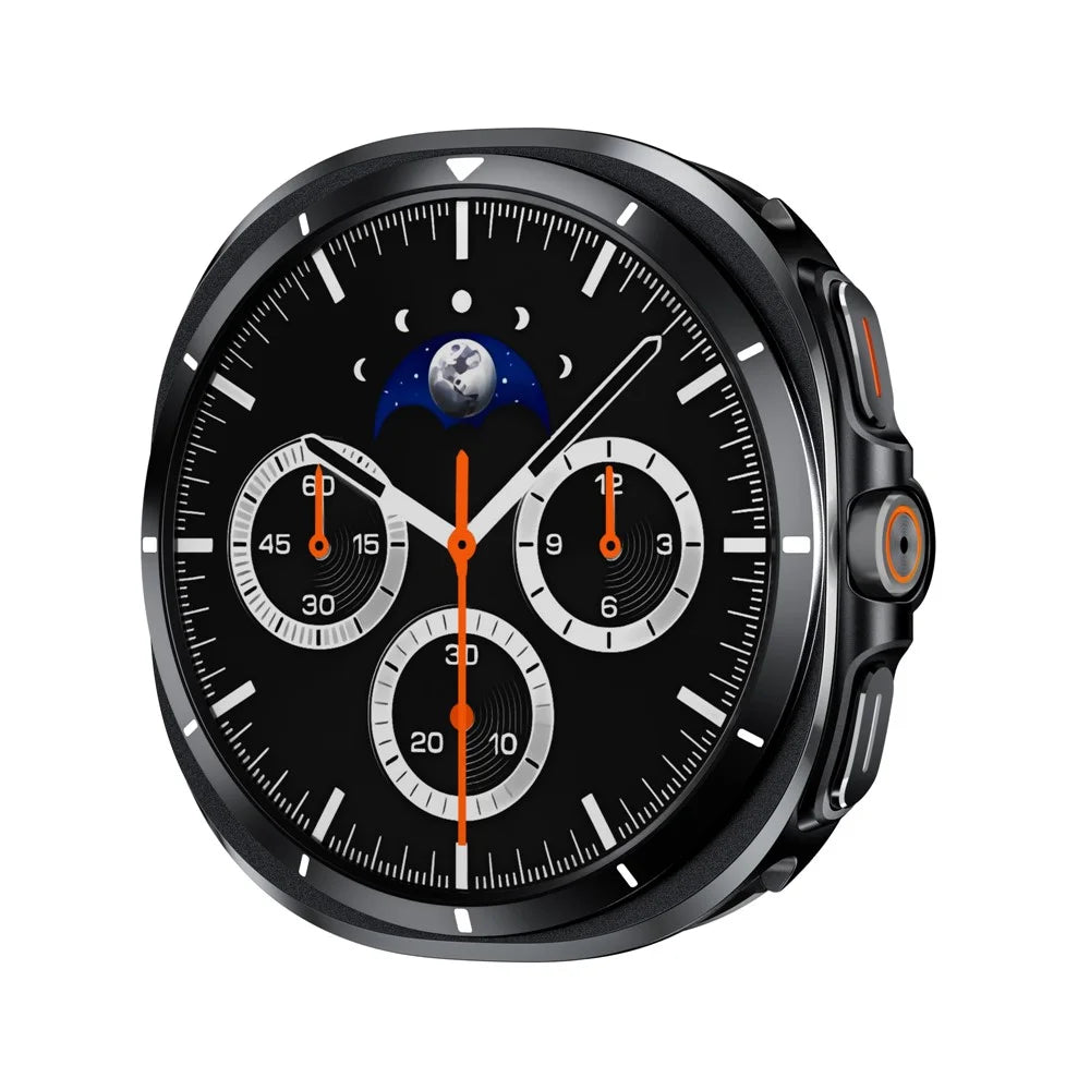 For Samsung Galaxy Watch8 40mm Case Transfer to Samsung Galaxy Watch Ultra 47mm Zinc Alloy + PC Watch Cover - Black + White - 3