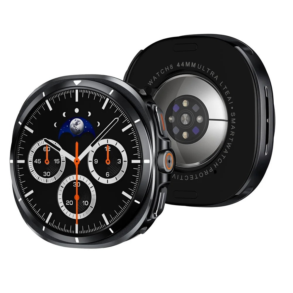 For Samsung Galaxy Watch8 40mm Case Transfer to Samsung Galaxy Watch Ultra 47mm Zinc Alloy + PC Watch Cover - Black + White - 5