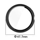 For Google Pixel Watch 4 45mm Case Hard PC Watch Protective Cover with Tempered Glass Film - Black - 7