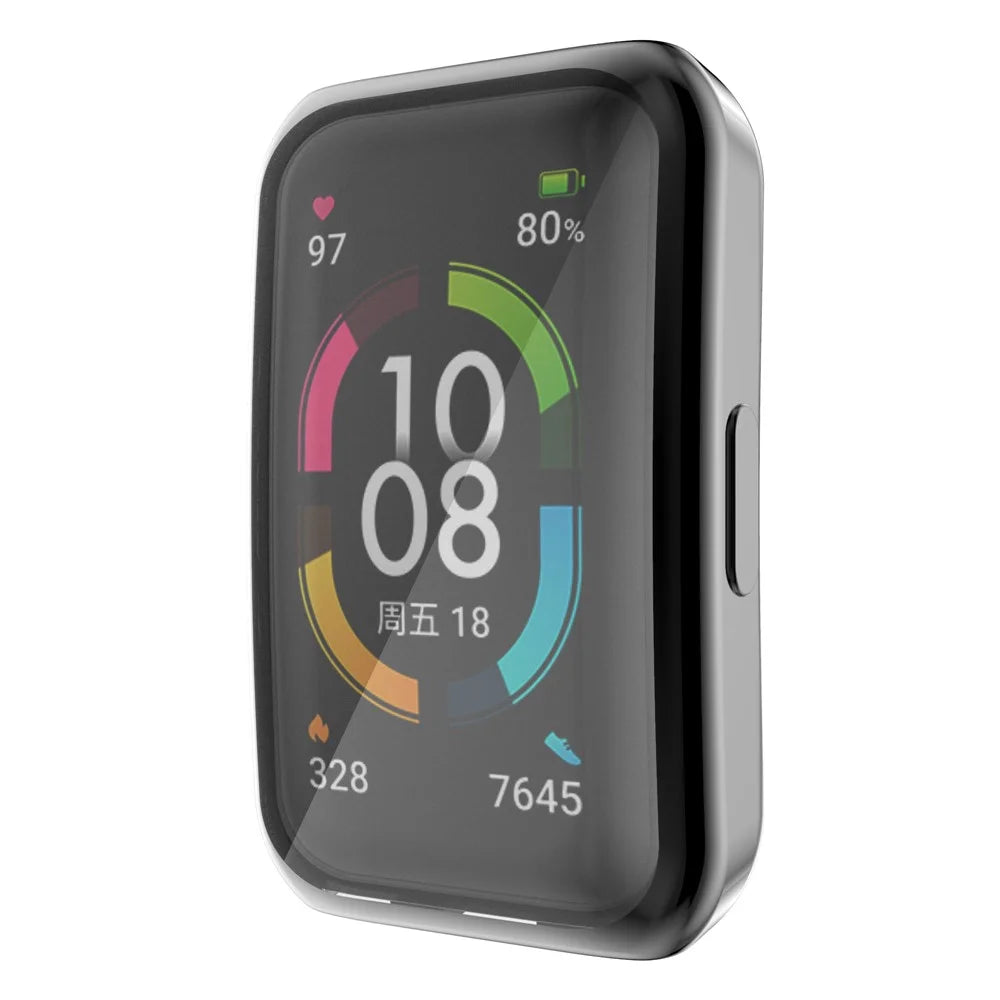 Electroplated TPU Full Coverage Smartwatch Protector Case Cover for Huawei Honor 6/Honor 7 - Black - 5