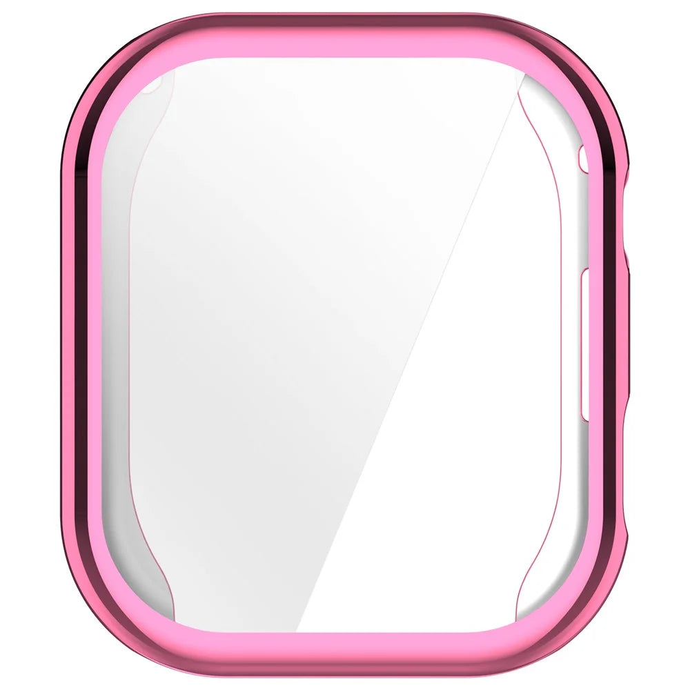 For Xiaomi Redmi Watch 6 Protective Case Full Coverage TPU Smartwatch Cover with Screen Protector - Electroplated Pink - 4