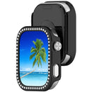For Xiaomi Redmi Watch 6 PC Watch Case Rhinestone Decor Hollow PC Protective Cover - Black - 2