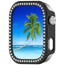 For Xiaomi Redmi Watch 6 PC Watch Case Rhinestone Decor Hollow PC Protective Cover - Black - 3