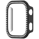 For Xiaomi Redmi Watch 6 PC Watch Case Rhinestone Decor Hollow PC Protective Cover - Black - 4