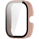 For Honor Watch X5 Watch Case PC Frame Cover with Tempered Glass Screen Film - Pink - 5