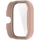 For Honor Watch X5 Watch Case PC Frame Cover with Tempered Glass Screen Film - Pink - 6