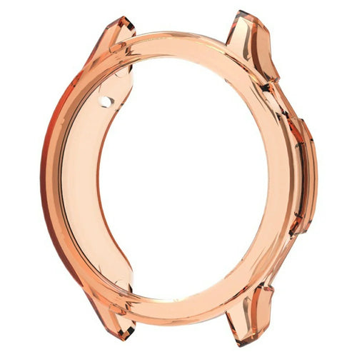 For Oppo Watch S Protective Watch Case TPU Hollow Cover - Transparent Orange - 1