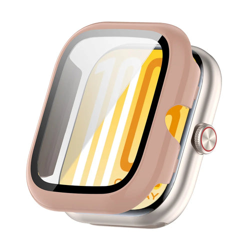 ENKAY HAT PRINCE For vivo iQOO Watch GT 2 / vivo Watch GT 2 Watch Case   Rubberized Hard PC Cover with Tempered Glass - Pink - 1