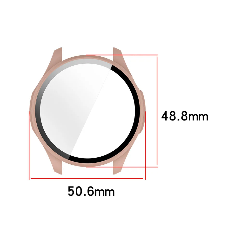 ENKAY HAT PRINCE For Honor Watch 5 Pro Watch Case   Rubberized Hard PC Cover with Tempered Glass - Pink - 7