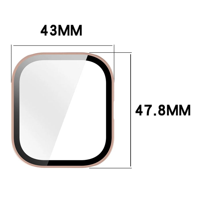 ENKAY HAT PRINCE For Honor Watch X5 Watch Case   Rubberized Hard PC Cover with Tempered Glass - Pink - 7