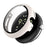 ENKAY HAT PRINCE For Google Pixel Watch 4 45mm Watch Case   Rubberized Hard PC Cover with Tempered Glass - White - 1